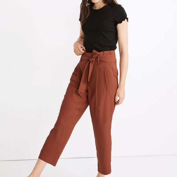 Madewell Drapey Paper Bag Pants Size 8 - Picture 1 of 5